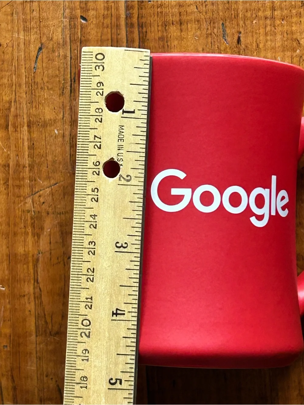 Google 2 Red Ceramic Coffee Mugs Employee Promotion 1 NWT / 1 Used twice.